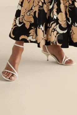 Soft Surroundings Shoes|Schutz Helene Kitten Heel Sandal Pearl
