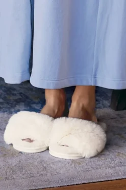 Soft Surroundings Shoes|Shiraleah Stowe Slippers Ivory