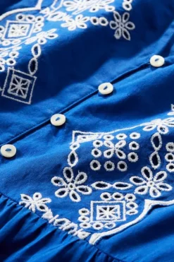 Soft Surroundings Tops|Shona Embroidered Top SodaliteBlue