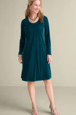 Soft Surroundings Dresses|Short Santiago Velvet Dress