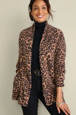 Soft Surroundings Tops|Sweaters & Cardigans|Sibyl Cashmere Printed Cardigan Leopard