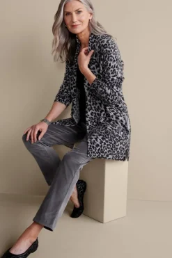 Soft Surroundings Tops|Sweaters & Cardigans|Sibyl Cashmere Printed Cardigan Leopard