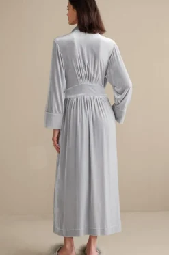 Soft Surroundings Sleepwear & Lounge|Silk Velvet Robe PlatinumGrey