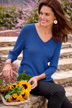 Soft Surroundings Sweaters & Cardigans|Soft Essential Ribbed Linnie Sweater