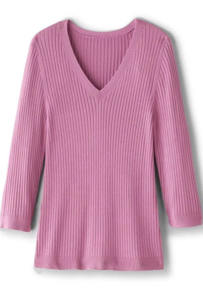Soft Surroundings Sweaters & Cardigans|Soft Essential Ribbed Linnie Sweater