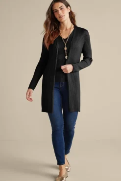 Soft Surroundings Tops|Sweaters & Cardigans|Soft Essential Ribbed Long Cardi