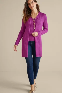 Soft Surroundings Tops|Sweaters & Cardigans|Soft Essential Ribbed Long Cardi
