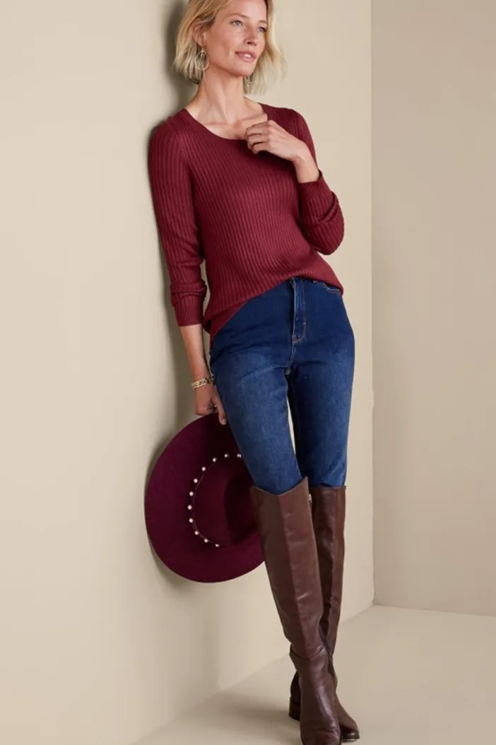 Soft Surroundings Tops|Sweaters & Cardigans|Soft Essential Ribbed Pullover Sweater
