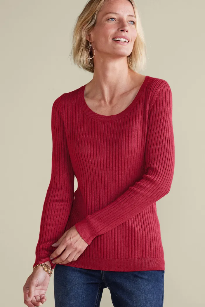 Soft Surroundings Tops|Sweaters & Cardigans|Soft Essential Ribbed Pullover Sweater
