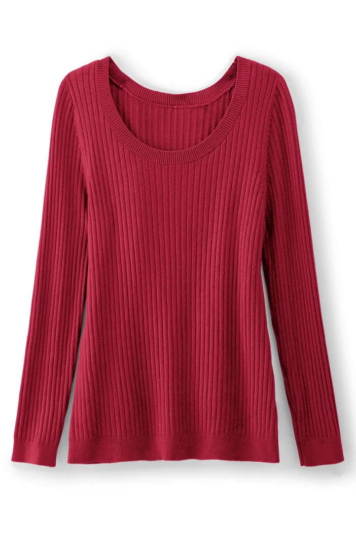 Soft Surroundings Tops|Sweaters & Cardigans|Soft Essential Ribbed Pullover Sweater