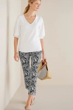 Soft Surroundings Pants|Soft Essential Superla Slim Leg Crop Pants