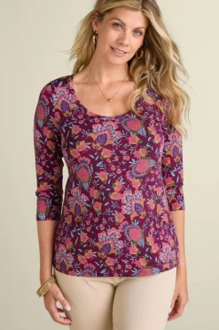 Soft Surroundings Tops|Soft Essential Supima 3/4 Sleeve Tee