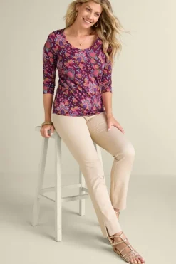 Soft Surroundings Tops|Soft Essential Supima 3/4 Sleeve Tee