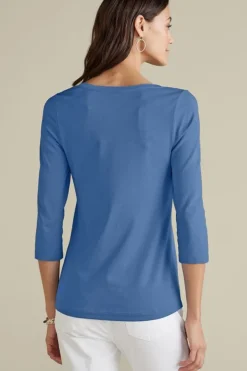 Soft Surroundings Tops|Soft Essential Supima 3/4 Sleeve Tee I