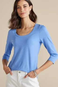 Soft Surroundings Tops|Soft Essential Supima 3/4 Sleeve Tee I