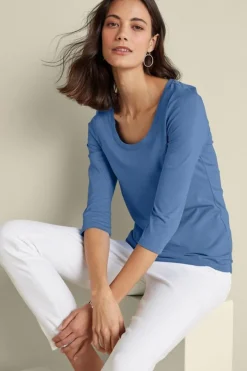 Soft Surroundings Tops|Soft Essential Supima 3/4 Sleeve Tee I