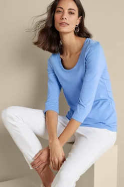 Soft Surroundings Tops|Soft Essential Supima 3/4 Sleeve Tee I