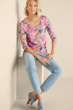 Soft Surroundings Tops|Soft Essential Supima 3/4 Sleeve Tee I
