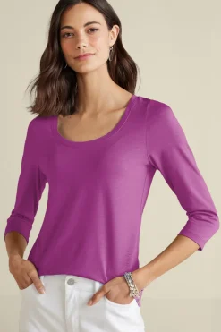 Soft Surroundings Tops|Soft Essential Supima 3/4 Sleeve Tee I