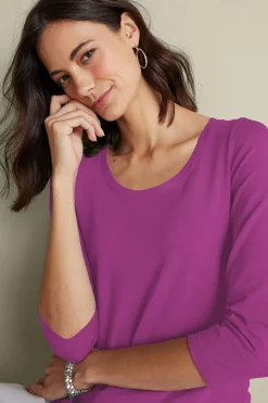 Soft Surroundings Tops|Soft Essential Supima 3/4 Sleeve Tee I