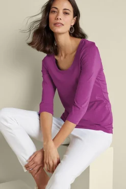 Soft Surroundings Tops|Soft Essential Supima 3/4 Sleeve Tee I