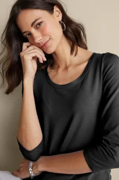 Soft Surroundings Tops|Soft Essential Supima 3/4 Sleeve Tee I