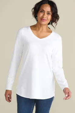 Soft Surroundings Tops|Soft Essential Supima Isabel Long Sleeve Tunic