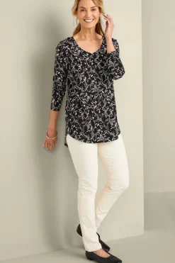 Soft Surroundings Tops|Soft Essential Supima Isabel Long Sleeve Tunic