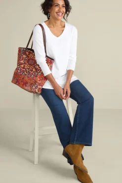 Soft Surroundings Tops|Soft Essential Supima Isabel Long Sleeve Tunic