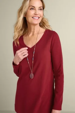 Soft Surroundings Tops|Soft Essential Supima Isabel Long Sleeve Tunic