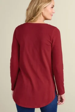 Soft Surroundings Tops|Soft Essential Supima Isabel Long Sleeve Tunic