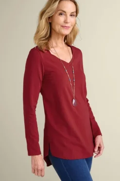 Soft Surroundings Tops|Soft Essential Supima Isabel Long Sleeve Tunic