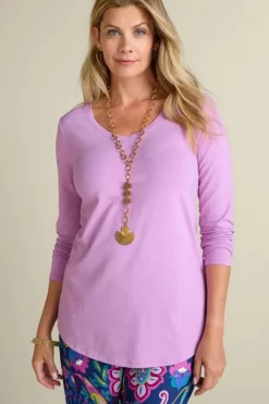 Soft Surroundings Tops|Soft Essential Supima Isabel Long Sleeve Tunic