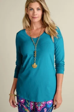 Soft Surroundings Tops|Soft Essential Supima Isabel Long Sleeve Tunic