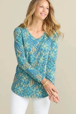 Soft Surroundings Tops|Soft Essential Supima Isabel Long Sleeve Tunic