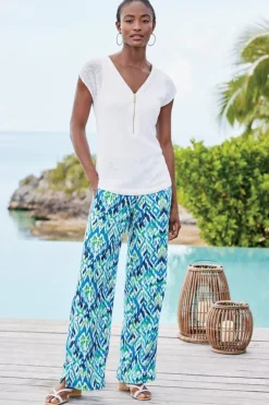 Soft Surroundings Pants|Sonoma Linen Blend Wide Leg Pants