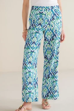 Soft Surroundings Pants|Sonoma Linen Blend Wide Leg Pants