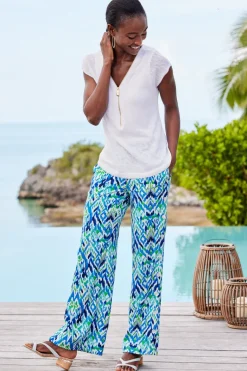 Soft Surroundings Pants|Sonoma Linen Blend Wide Leg Pants