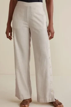 Soft Surroundings Pants|Sonoma Linen Blend Wide Leg Pants