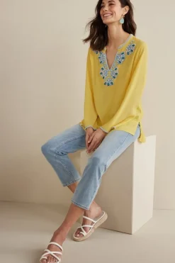 Soft Surroundings Tops|Soraya Embellished Tunic Sunstruck