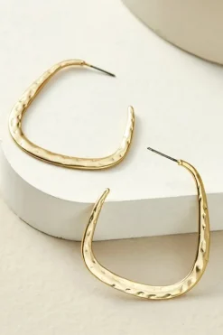 Soft Surroundings Jewelry|Earrings|Soreli Hammered Hoop Earrings Gold