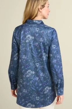 Soft Surroundings Tops|Stretch Faux Suede Boyfriend Tunic Shirt AviaryClimbingGarden