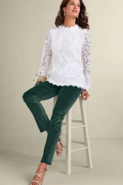 Soft Surroundings Pants|Sutton Velveteen Pull-On Slim Leg Pants