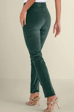 Soft Surroundings Pants|Sutton Velveteen Pull-On Slim Leg Pants