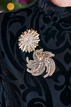 Soft Surroundings Jewelry|Necklaces|Swirl Around Burst Brooch Gold