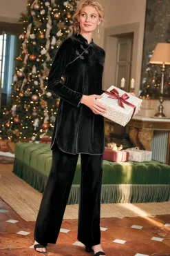 Soft Surroundings Tops|Tai Velvet Tunic Black