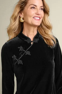Soft Surroundings Tops|Tai Velvet Tunic Black