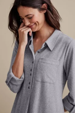 Soft Surroundings Tops|Take It Easy Top MediumHeatherGrey