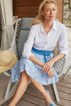 Soft Surroundings Skirts|Talisa Linen Blend Skirt