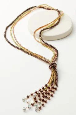 Soft Surroundings Jewelry|Necklaces|Taylor Beaded Tassel Necklace Coffee